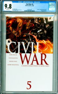 Civil War #5 CGC Graded 9.8 Death of Jack O'Lantern & Jester. Punisher appe...