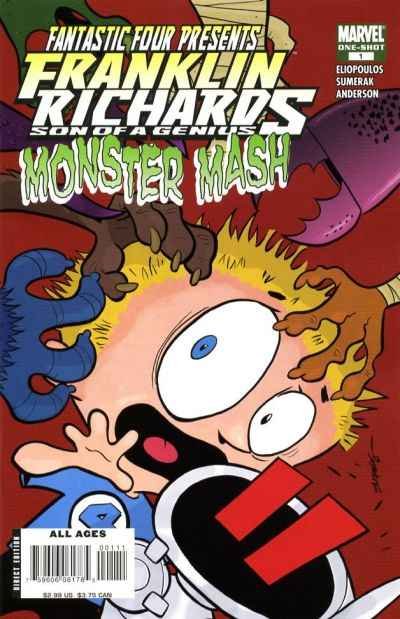 Franklin Richards: Monster Mash #1, NM + (Stock photo)