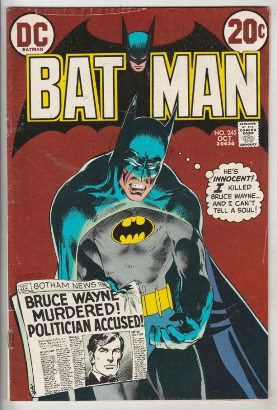 Batman #245 (Oct-72) FN/VF Mid-High-Grade Batman