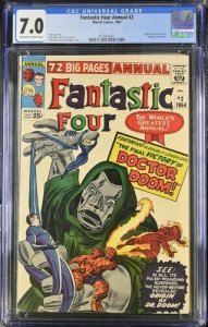 Fantastic Four Annual #2 1964 Marvel Comics CGC 7.0 Doctor Doom