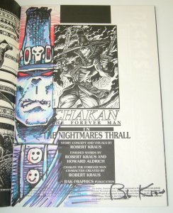 Chakan The Forever Man in Nightmares Thrall #1; signed by Robert Kraus w sketch 