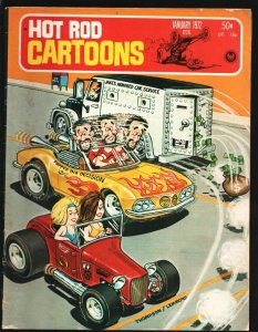 Hot Rod Cartoons #44 1972-Petersen-Race car & hot rod comics-2 binder holes i...