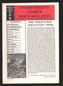 Overstreet Comics Price Bulletin #7 1988-Info on price increases-Historic & i...