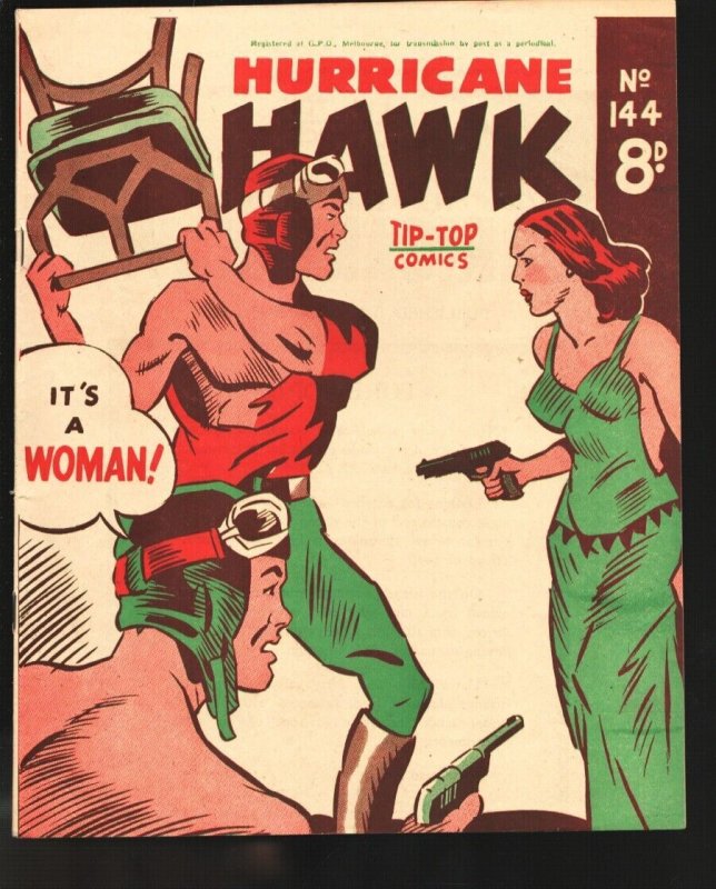 Hurricane Hawk #144 1940's-Reprints the 1935 comic strip by John Dille Co-Mar...