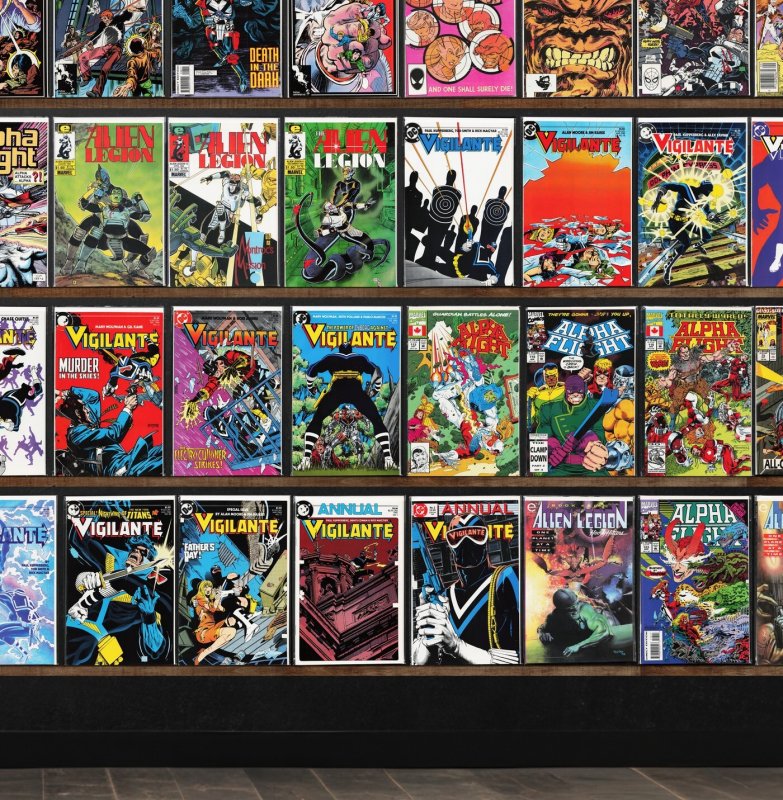 Huge Lot 150+ Comics with Alpha Flight, Alien Legion, Vigilante & More!