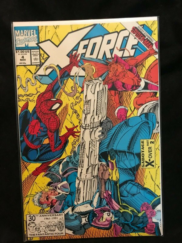 X-Force #4 (1992, Marvel) NM Rob Liefeld CABLE SPIDER-MAN 