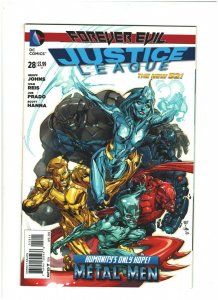 Justice League #28 NM- 9.2 DC Comics New 52 Forever Evil Metal Men app.