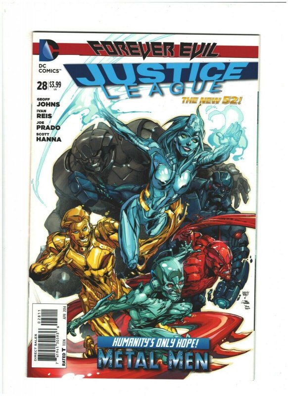 Justice League #28 NM- 9.2 DC Comics New 52 Forever Evil Metal Men app.