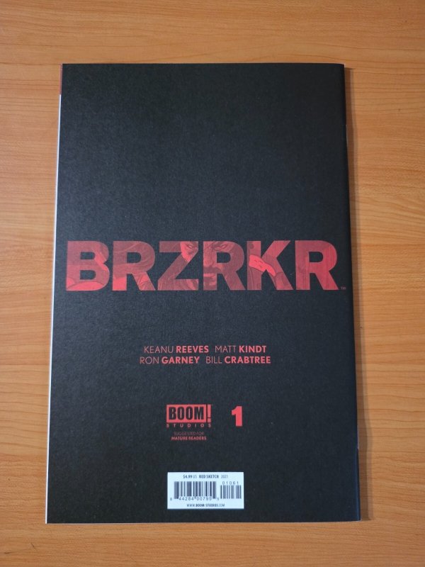 BRZRKR #1 RED Sketch Variant ~ NEAR MINT NM ~ 2021 BOOM! Comics