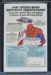 AMAZING SPIDER-MAN AIM TOOTHPASTE GIVEAWAY - 1980 - CGC-9.6 - Green Goblin