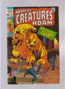 Where Creatures Roam #7 - Glop! (4.0) 1971