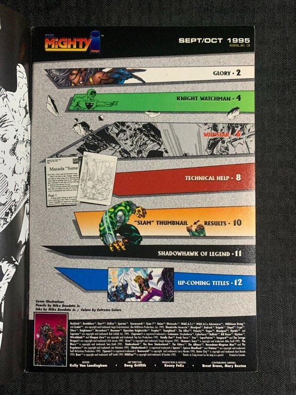 1995 THE MIGHTY Image Comics Magazine #3 VF/NM 9.0 Glory Wildstar Bone