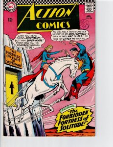 Action Comics #336 (1966) (origin of Flamebird) (british news agent stamp)