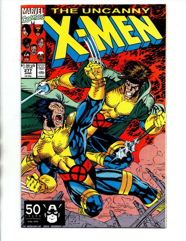 Uncanny X-Men #277 - Jim Lee - Wolverine vs Gambit - 1991 - VF/NM