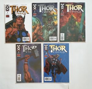 Thor Vikings 1 - 5 Complete Set Marvel MAX Comics 2003 Series NM+