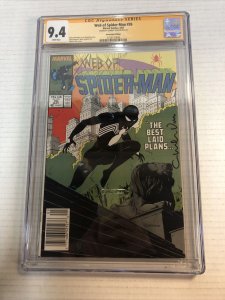 Web of Spider-Man(1987) #26 CGC 9.4 (SS) Signed Charles Vess Newstand ~ Marvel