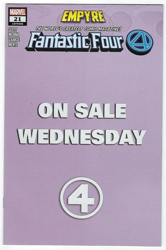 Fantastic Four # 21 Wednesday Variant NM Marvel