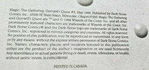 Magic: The Gathering: Gerard's Quest #3-Dark Horse-Crucible-(1998) NM/Mint !! 