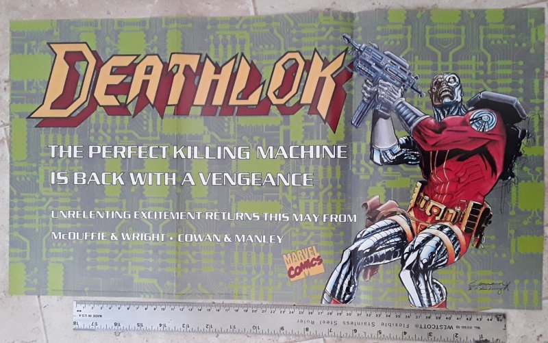 Marvel Comics Deathlok The Perfect Killing Machine 1991 Poster see note