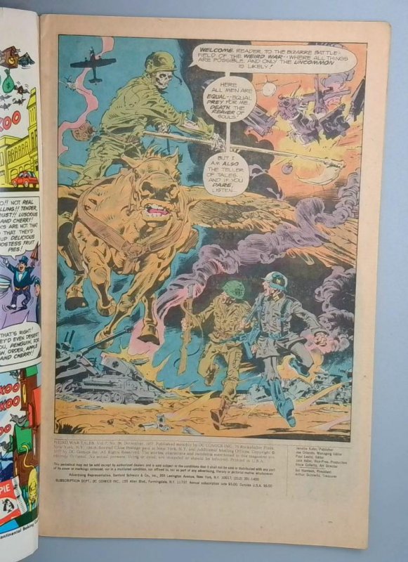 Weird War Tales #58 VG Adolf Hitler Cover DC 1977 SN1