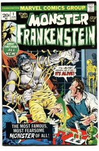 Monster of Frankenstein #1 1973- Marvel Horror- Ploog - VF+
