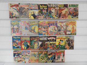 Lot of 27 Low Grade Gold/Silver Age Comics W/ Captain Marvel, +More! See desc