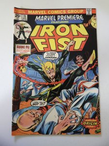 Marvel Premiere #15 (1974) 1st App of Iron Fist! VF- Condition MVS Intact!