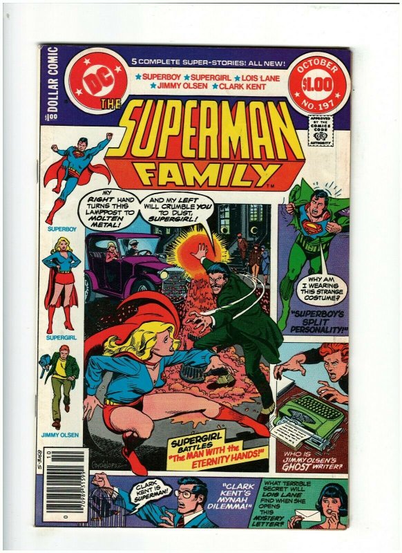 Superman Family #197 VF 8.0 DC Comics 1979 Superboy, Supergirl, Jimm Olson 