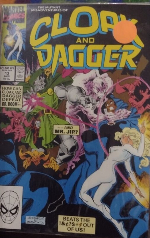 CLOAK AND DAGGER # 13  1990 MARVEL DISNEY  MUTANT MISADVENTURES  DOOM JIP