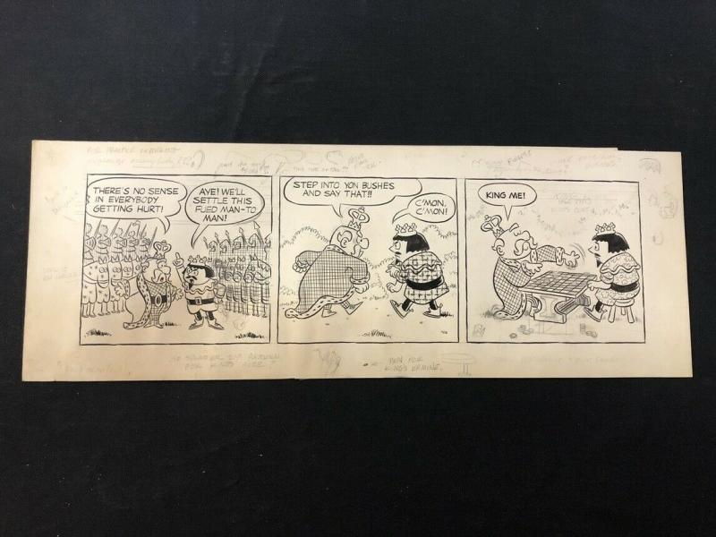 Unpublished Short Ribs Comic Strip Art- Nice -