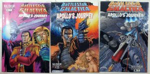 Battlestar Galactica: Apollo's Journey Lot 3 #1, 2, 3 1996 Maximum Press Comics
