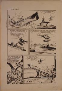 BOB POWELL original art, WARFRONT #34, pgs 1-5 + Intro, 1958, 6 pgs, Blue Angels