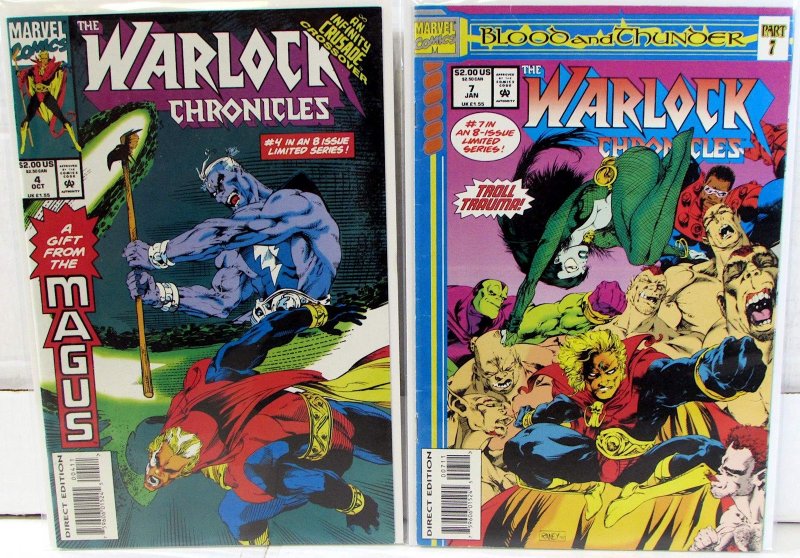 Warlock Chronicles Lot of 2 #4, 7 (1993) Marvel Gamora Drax Comic Books
