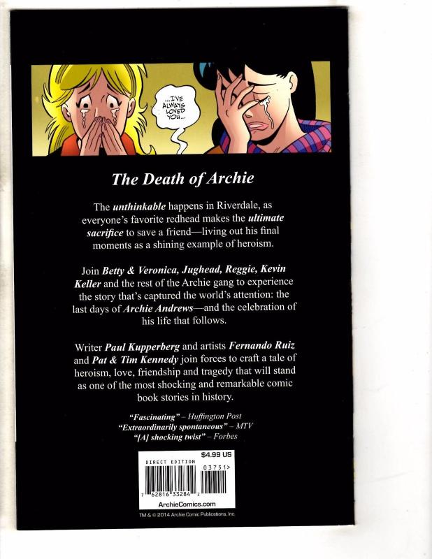 5 Life With Archie Comics #37 (5 diferentes variantes) casi nuevo 1st imprime muerte de TW55 