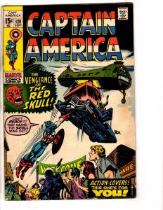 Captain America # 129 FN Marvel Comic Book Falcon Bucky Red Skull Avengers JG1