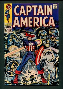 Captain America #107 (8.0 VFN ) Jack Kirby / 1st Dr. Faustus  / 1968