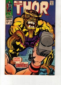 Thor #155 (1968) High-Grade VF Jack Kirby 1st Mangog Cover Key! UTAH CERTIFICATE