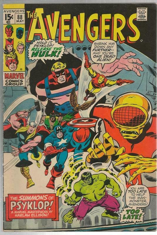 Avengers #88 ORIGINAL Vintage 1971 Marvel Comics Hulk