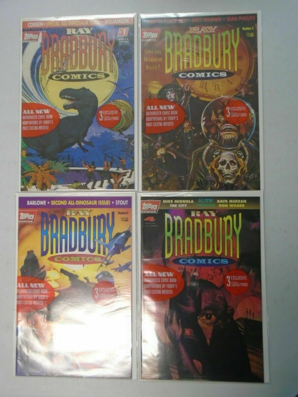 Ray Bradbury Comics run #1-4 8.0 VF (1993 Topps)