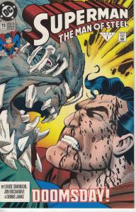 Superman- The Man of Steel #19 (DC January 1993) vs Doomsday! 