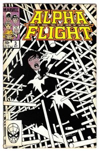 Alpha Flight #3 (Oct 1983) Marvel ~ Key Origin Issue,  Direct Edition (D)