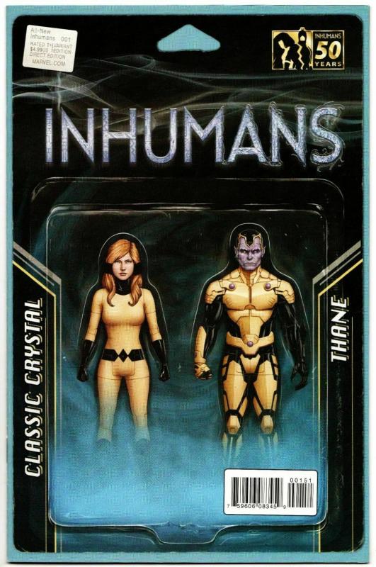 All New Inhumans #1 Action Figure Variant Comic Book (Marvel, 2016) NM