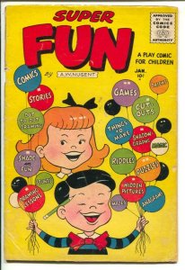 Super Fun #1 1956- Gilmore-1st issue-AW Nugent- Puzzles & Comics-G/VG 