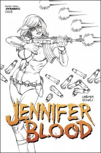 Jennifer Blood #3 Cvr G 15 Copy Incv Linsner B&w (mr) Dynamite Comic Book