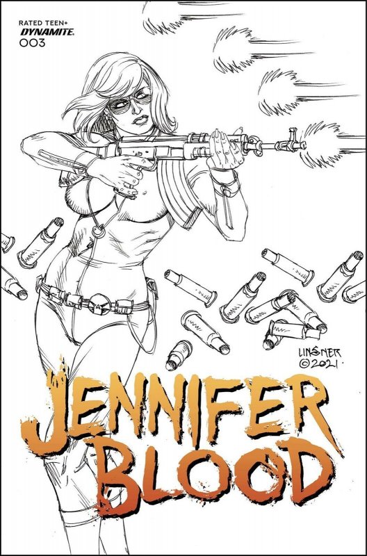 Jennifer Blood #3 Cvr G 15 Copy Incv Linsner B&w (mr) Dynamite Comic Book