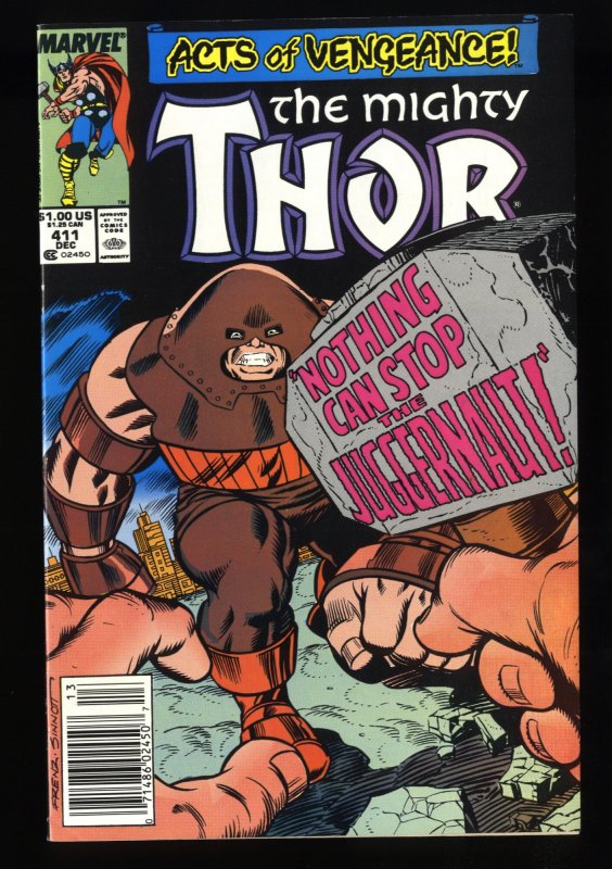 Thor #411 VF/NM 9.0 Newsstand Variant 1st New Warriors!