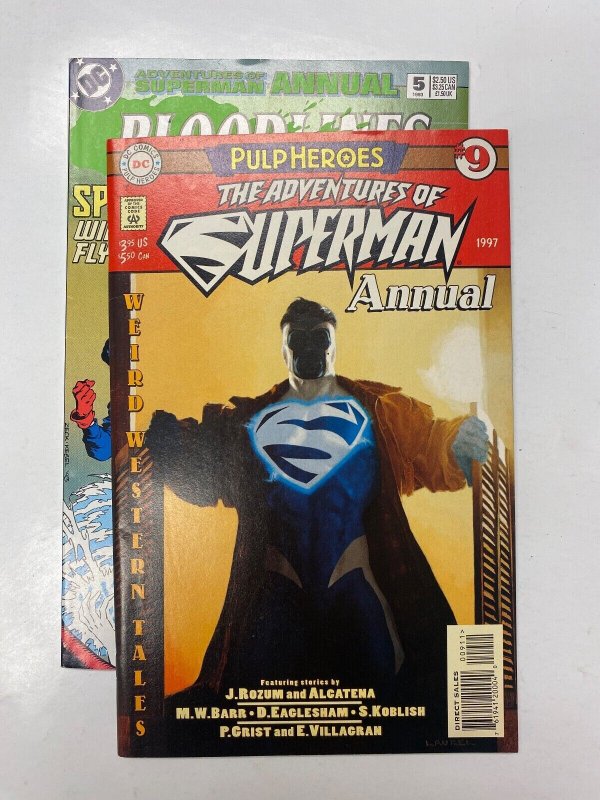 2 Adventures of Superman Annual DC comic book #5 9 36 KM9