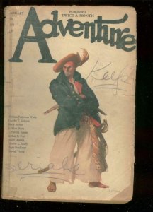 ADVENTURE PULP-JAN 3 1921-PIRATE COVER-J ALLAN DUNN-RAR G