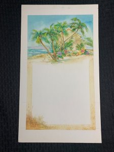 LANDSCAPE Beach House and Trees 9x15.6 Greeting Card Art #nn