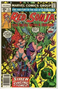 Red Sonja #6 ORIGINAL Vintage 1977 Marvel Comics GGA